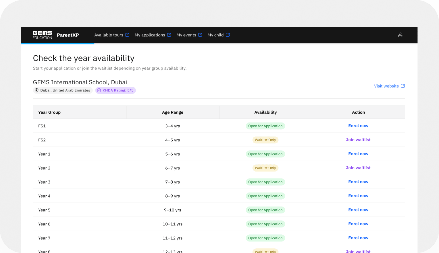 Waitlist System - GEMS Education