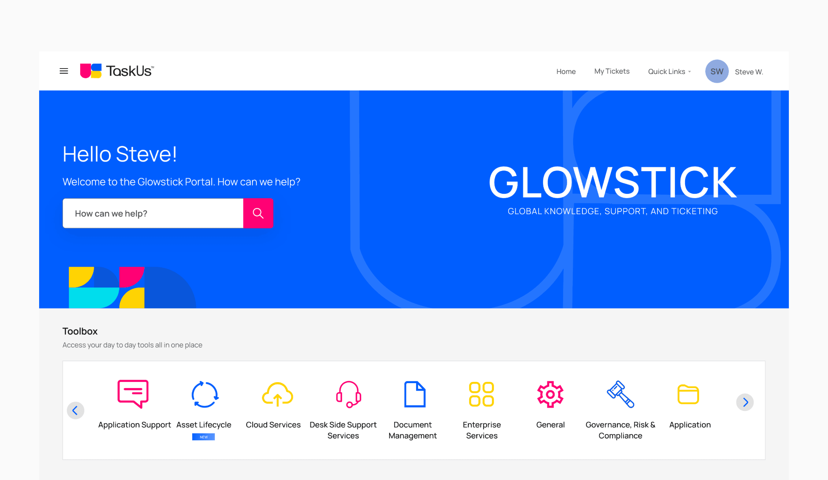 Glowstick Portal - Home