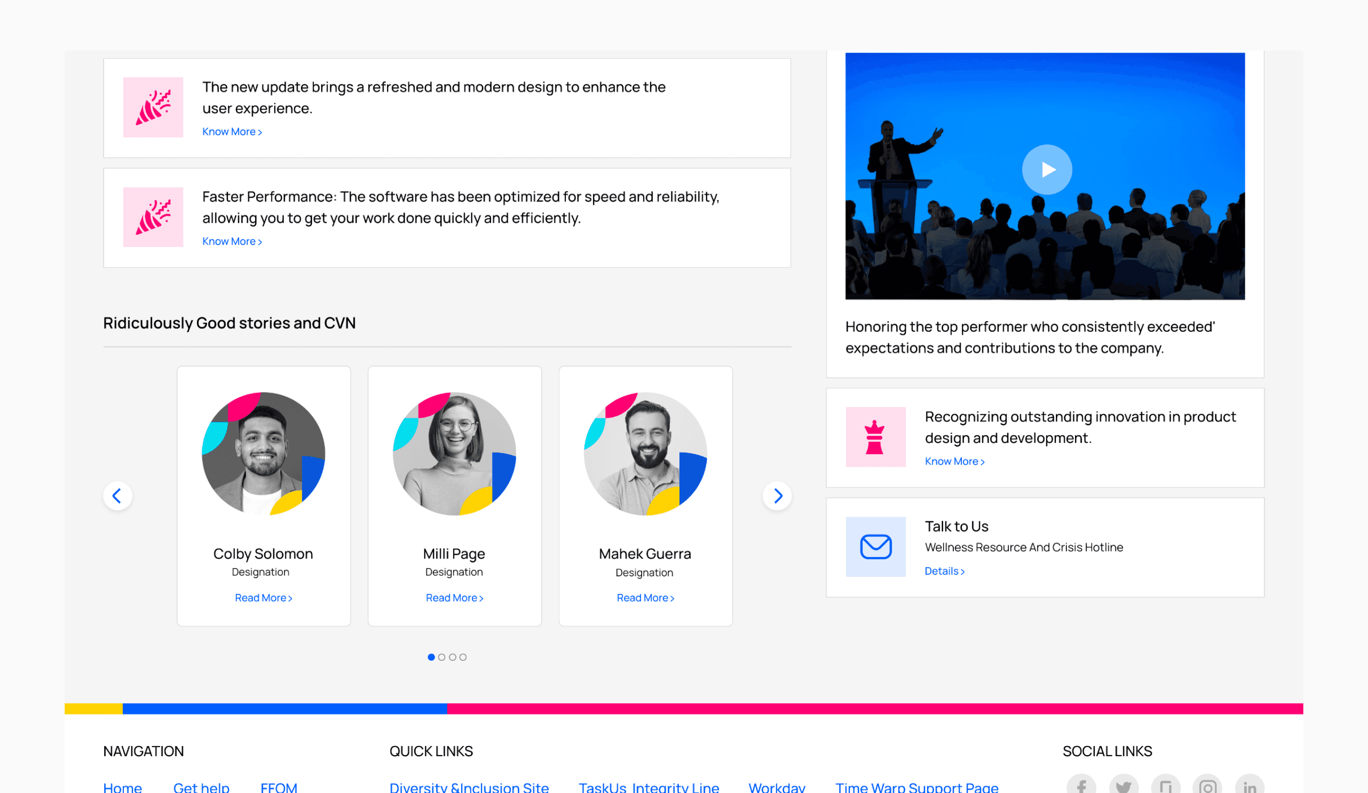 Glowstick Portal - Stories & Comms