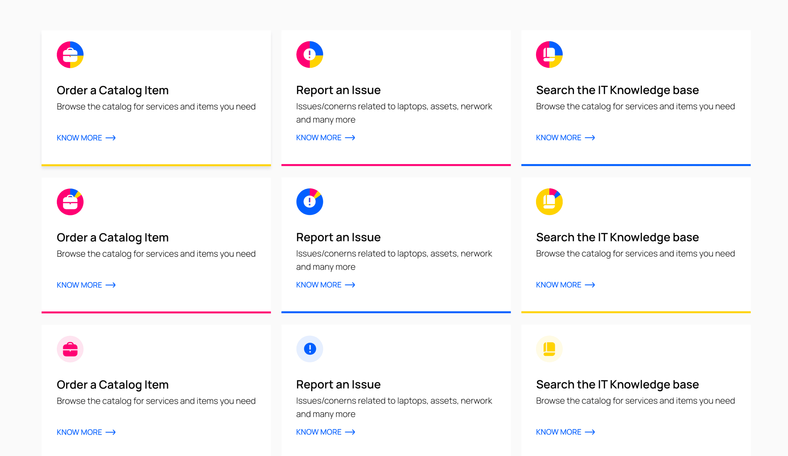 IT Portal - Service Cards